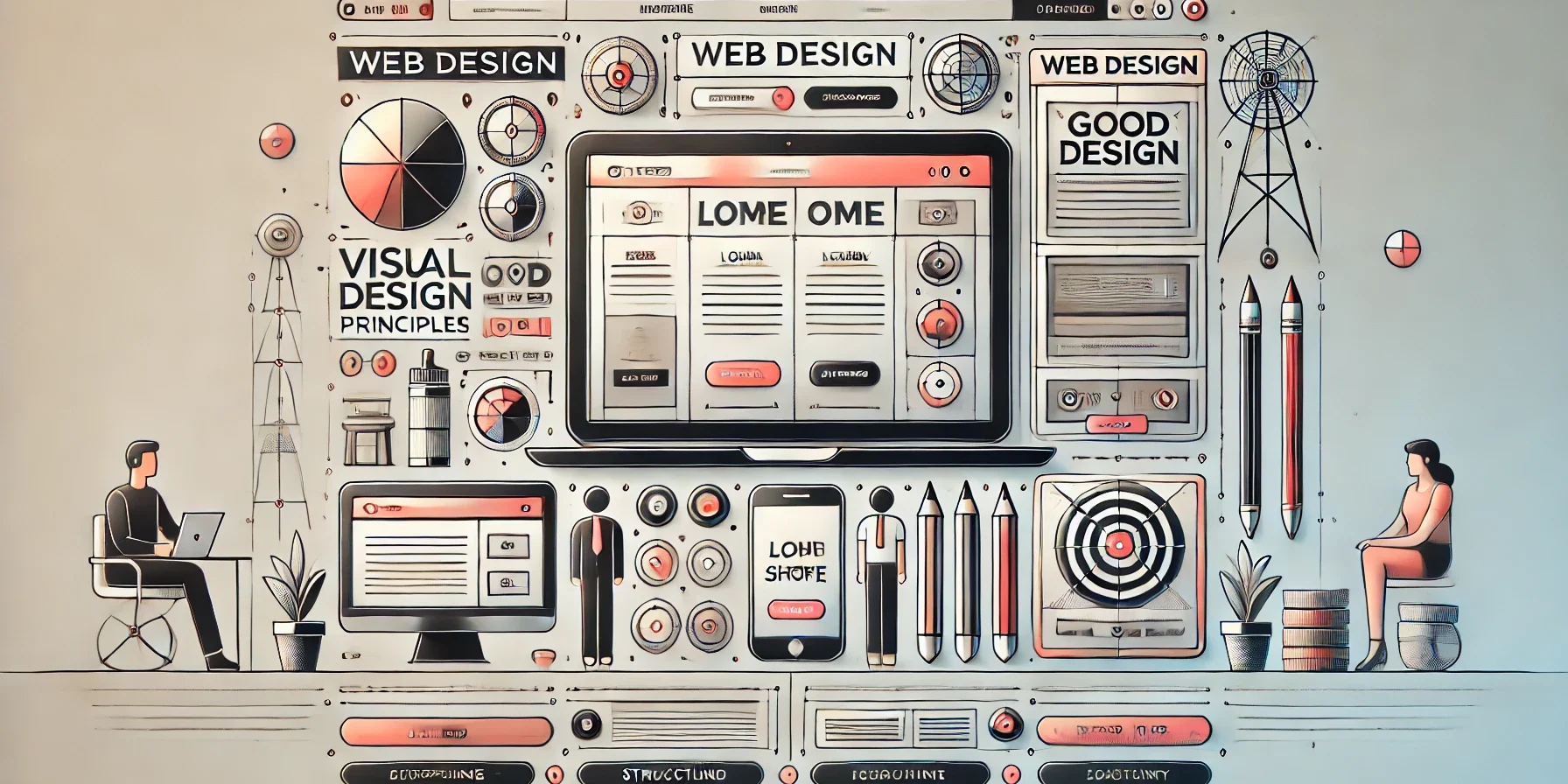 diseño web sin jerarquía visual