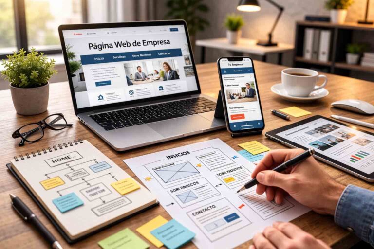 páginas de una página web