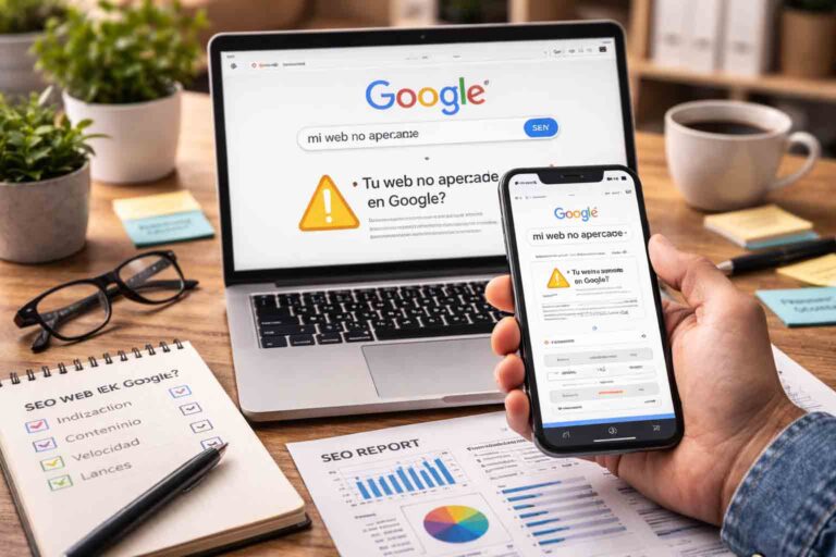 mi web no aparece en Google